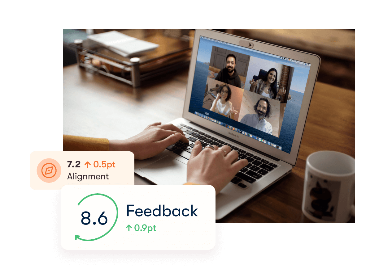 Employee using Officevibe's feedback tool