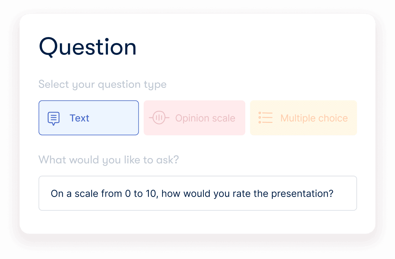 Screenshot of Officevibe showing a custom question